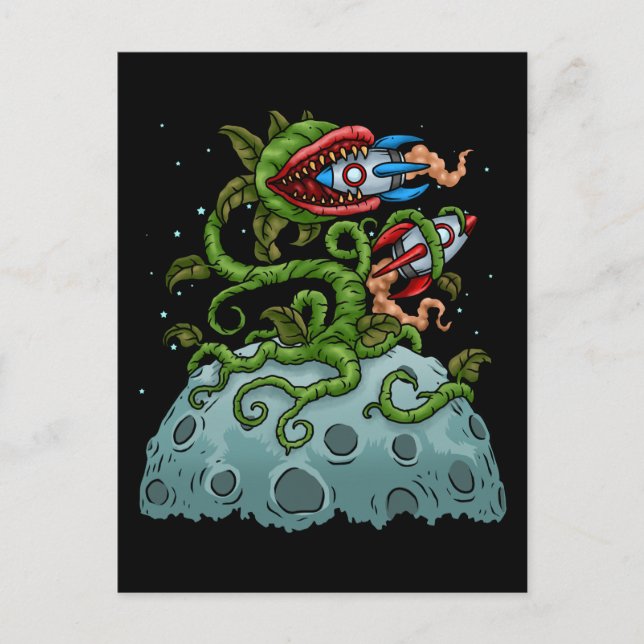 Cartão Postal Venus Fly Trap Kids Bubble Tea Gift Carnívoro (Frente)