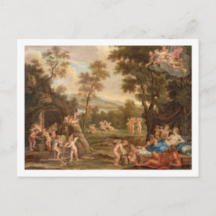 Cartão Postal Vênus na Forge de Vulcano, século XVIII