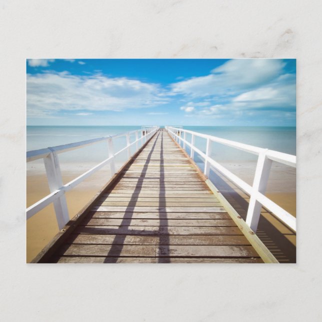 Cartão Postal Ver a partir de Pier sobre Mar (Frente)