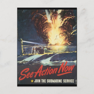 Cartão Postal Ver Ação Agora Segunda Guerra Mundial