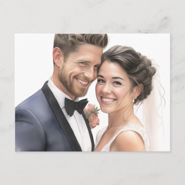 Cartão Postal Ver Costas - Casamento (Frente)