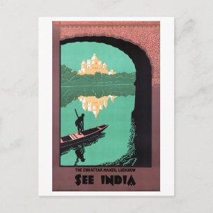 Cartão Postal Ver Índia Chattar Manzil Palace Asia Vintage