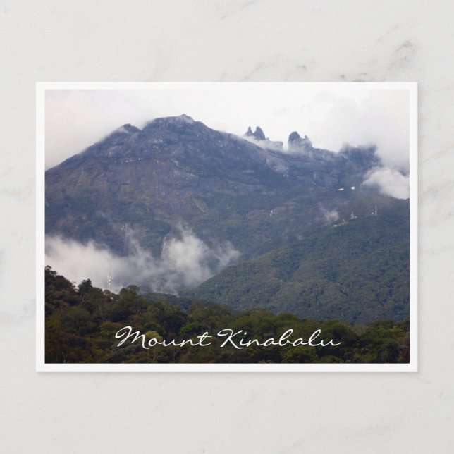 Cartão Postal ver monte kinabalu (Frente)