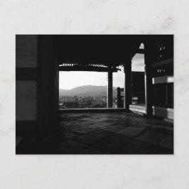 Cartão Postal Ver sobre Quioto - Fotografia Preta e Branca