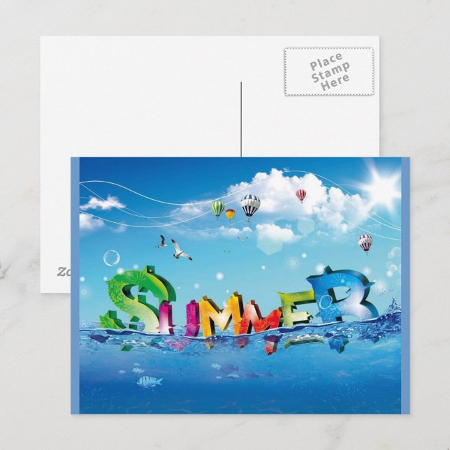 Cartão Postal Verão (“Soak up the season — bright skies, bold vibes, endless fun.”)
