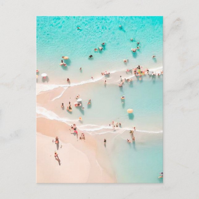 Cartão Postal Verão de praia (Frente)