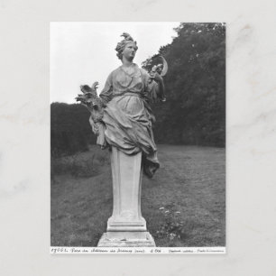 Cartão Postal Verão, estátua nos jardins