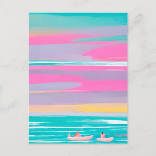 Cartão Postal Verão na praia