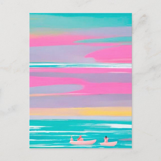 Cartão Postal Verão na praia (Frente)