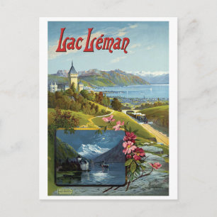 Cartão Postal Verão no lago de Genebra, Suíça