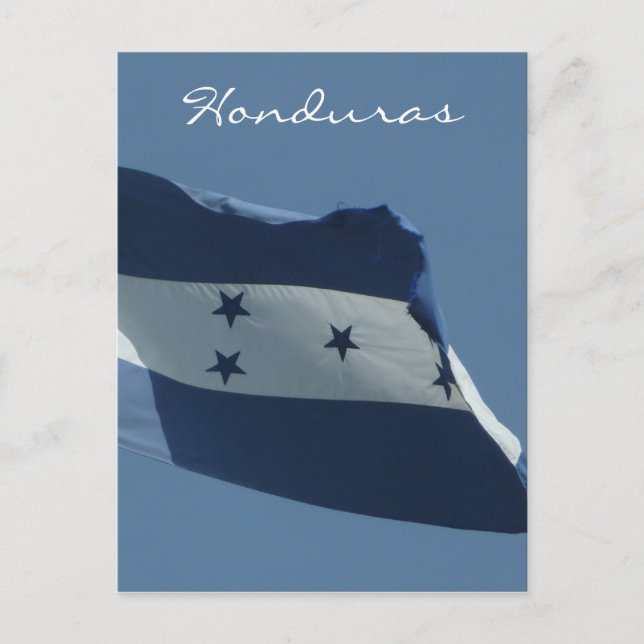 Cartão Postal verbo da bandeira honduras (Frente)