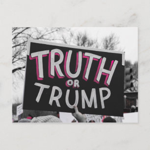 Cartão postal Verdade ou Trump