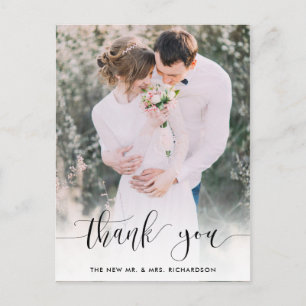 Cartão Postal Verdadeiramente grato Foto De Casamento Obrigado