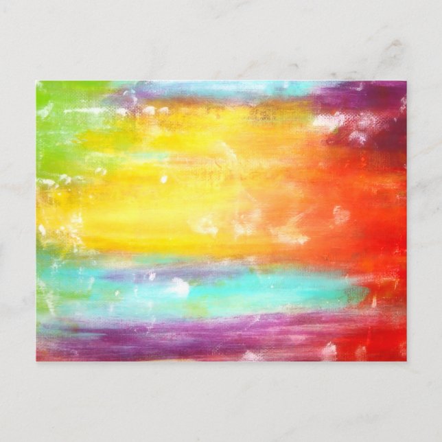 Cartão Postal Verdadeiras cores Abstrato Art (Frente)