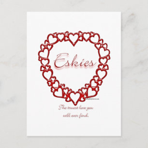 Cartão Postal Verdadeiro Amor do Eskie Americano