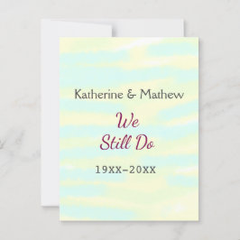 Cartão Postal Verde amarelo pastel Renovação do aniversário da p