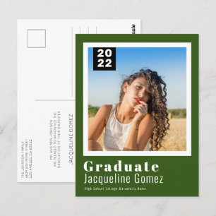 Cartão Postal Verde do lançamento da Formatação de Fotos Simples