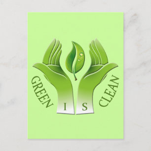 CARTÃO POSTAL VERDE ESTÁ LIMPO