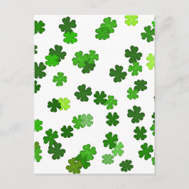 Cartão Postal Verde Kelly “Shamrocks Caindo”