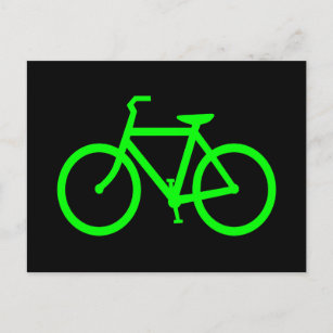 Cartão Postal Verde limão Bike