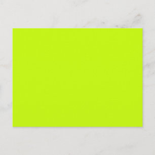 Cartão Postal Verde limão fluorescente Amarelo Neon Personalizad