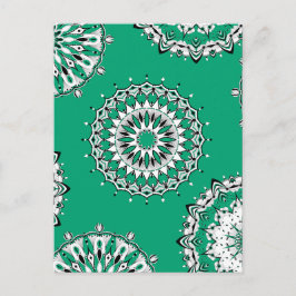 Cartão Postal Verde Mandalas 1