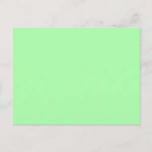 Cartão Postal Verde Menta Branco