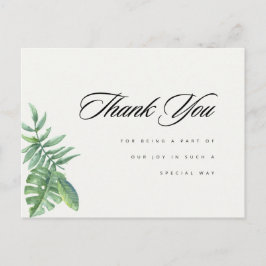 Cartão Postal Verde moderno Eucalyptus Obrigado