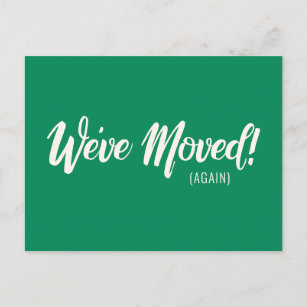 Cartão Postal Verde moderno, movemos novo anúncio em movimento