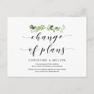 Cartão Postal Verde Moderno, Mudança de planos adiada