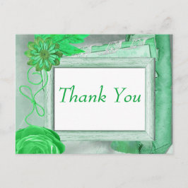 Cartão Postal Verde Personalizado Obrigado