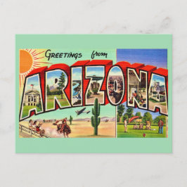 Cartão postal verde retro do Arizona