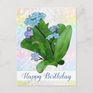 Cartão Postal Vergissmeinicht