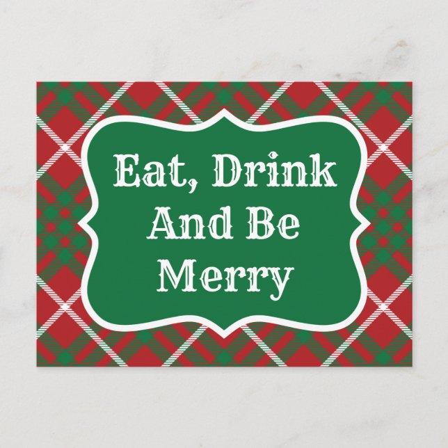 Cartão Postal Verificação Vermelha e Verde (Frente)