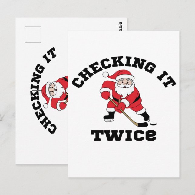 Cartão Postal Verificando o Papai Noel  (Frente/Verso)