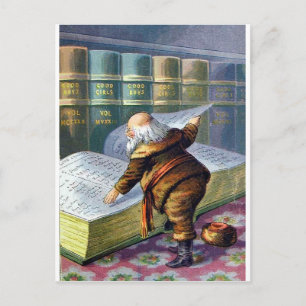 Cartão Postal Verificando Sua Lista