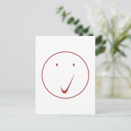 Cartão Postal Verificar face - Tique/Preto.