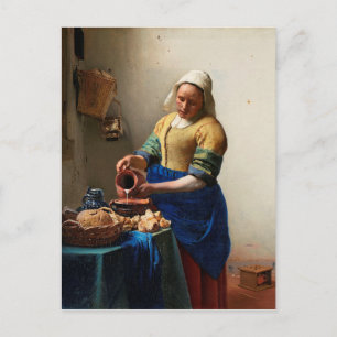 Cartão Postal Vermeer - A Milkmaid
