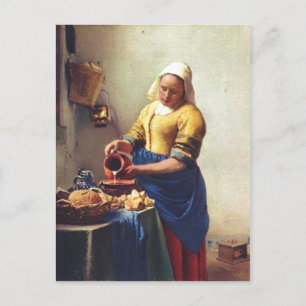Cartão Postal Vermeer van Delft, Jan Milchausgie?ende Magd O M