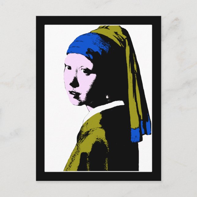 Cartão Postal Vermeer's Pearl Earring ala (Frente)