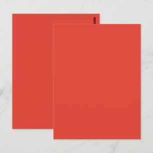 Cartão Postal Vermelhão Vermelho Outono Estação Cor Sólida