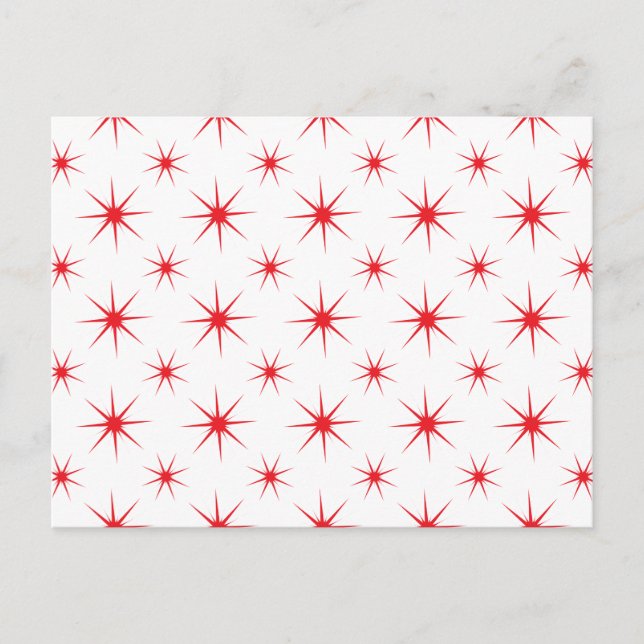 Cartão Postal Vermelho da estrela 5 (Frente)