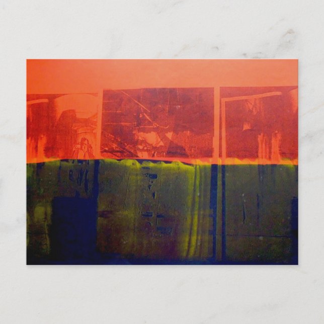 Cartão Postal Vermelho e Azul (Frente)