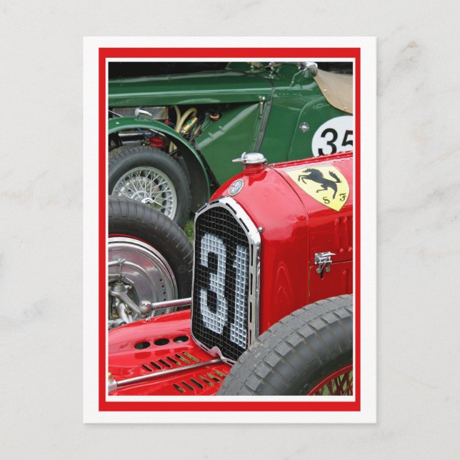 Cartão Postal Vermelho e Verde (Frente)