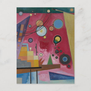 Cartão Postal Vermelho Intenso de Wassily Kandinsky