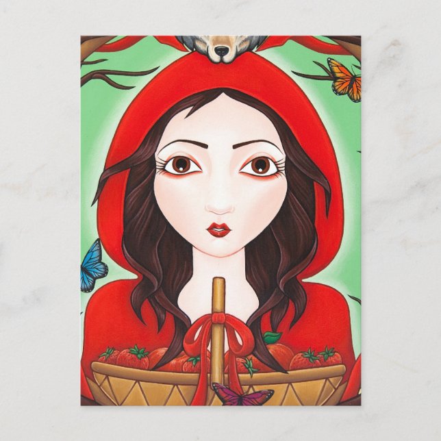 Cartão Postal Vermelho pequeno (Frente)