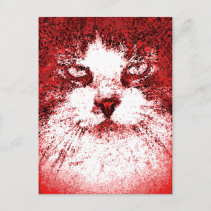 Cartão Postal Vermelho Pop de Moderno