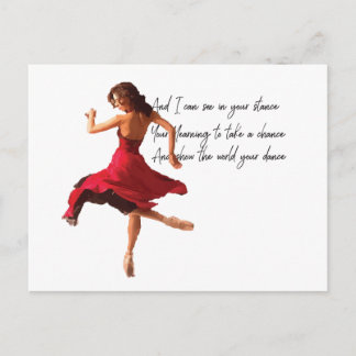 Cartão Postal Vermelho Série Tiny Dancer