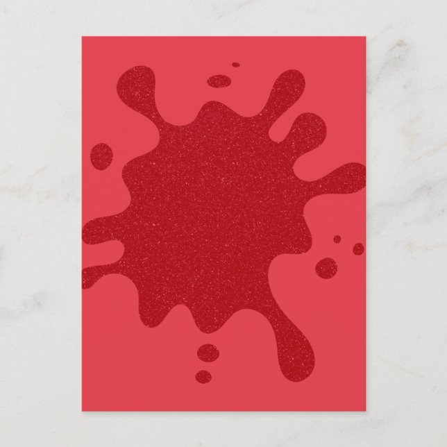 Cartão Postal Vermelho Tomate Brilho Semi Splash – (Frente)