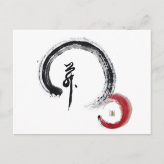 Cartão Postal Vermelho Zen - Enso